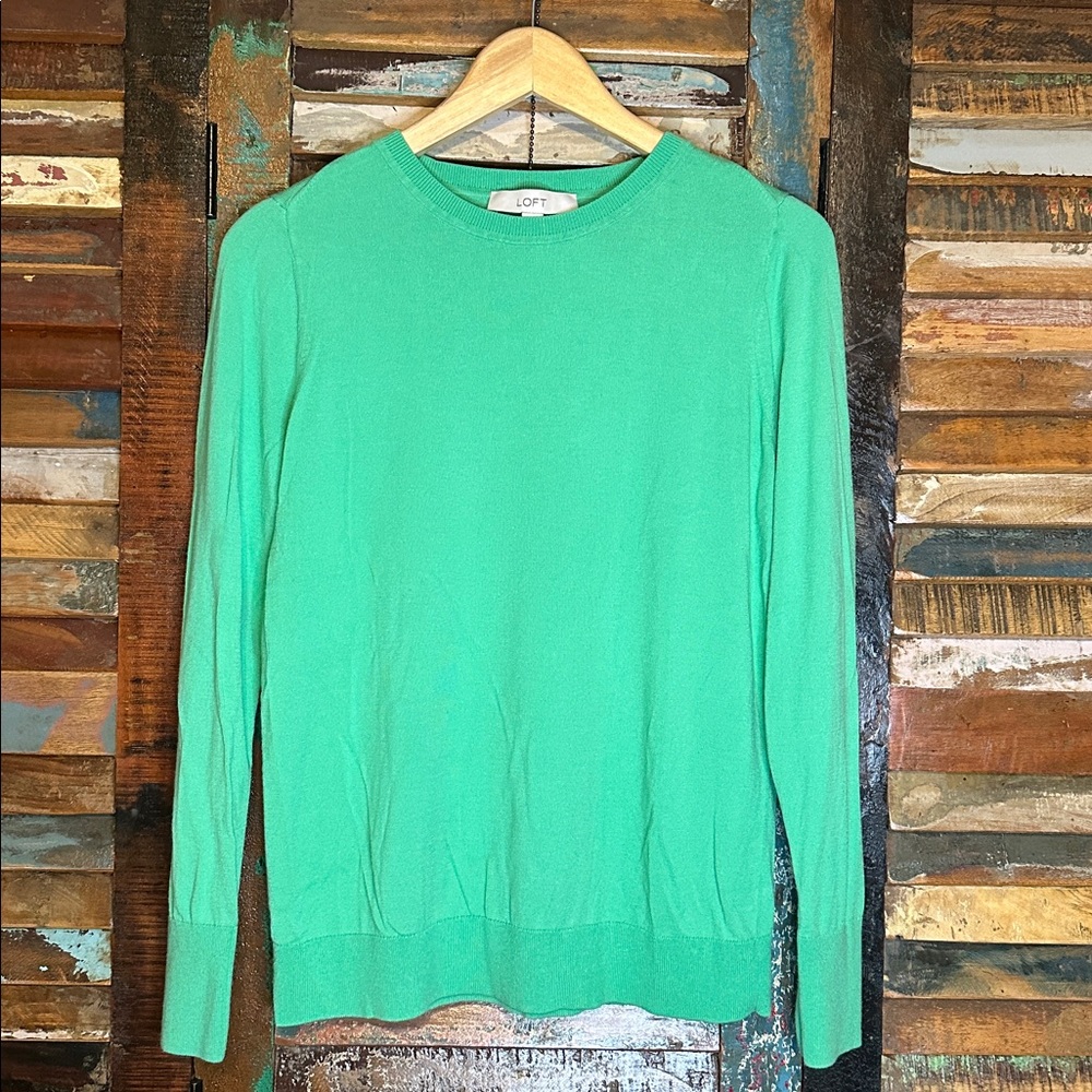 LOFT seafoam green Pullover Crewneck Sweater medium